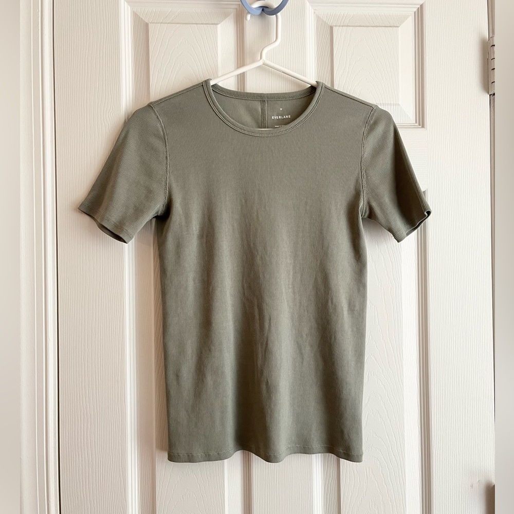 Everlane The Luxe Micro Rib Crew Tee